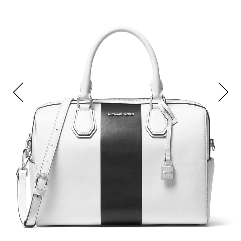 Michael Kors Mercer Medium Striped Duffle Bag